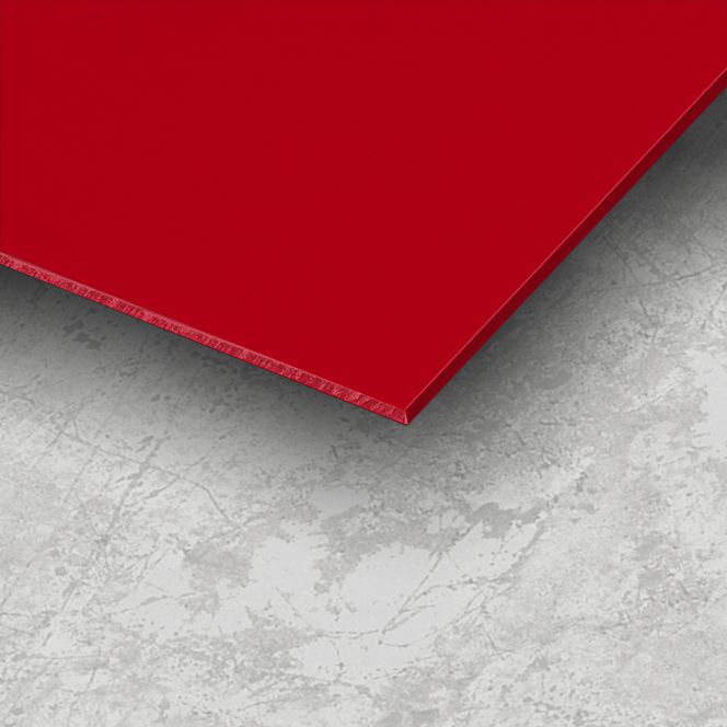 2.5mm Thick Ruby Gloss Coloured Hygienic Wall Cladding Sheets